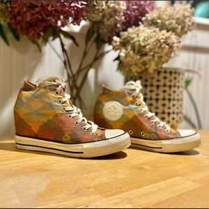 Converse Missoni high top wedge sneakers RARE 7.5